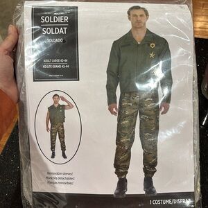NWT Adult Soldier Costume Size Large 42-44 Mens 2 Piece set